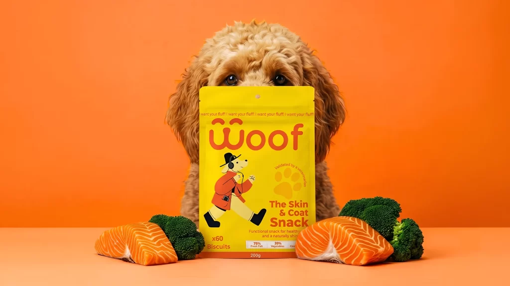 Woof The Skin & Coat Snack Packaging