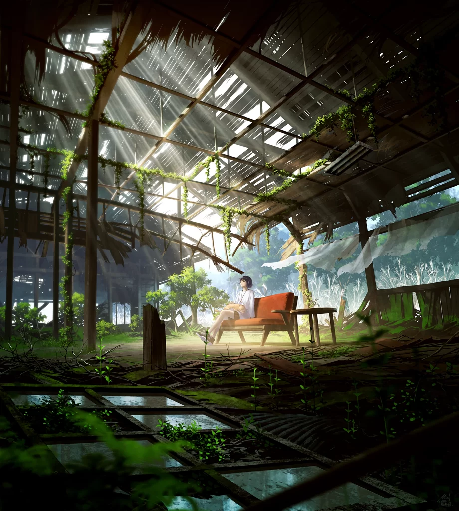 Abandoned Building Greenery Light Nature Decay