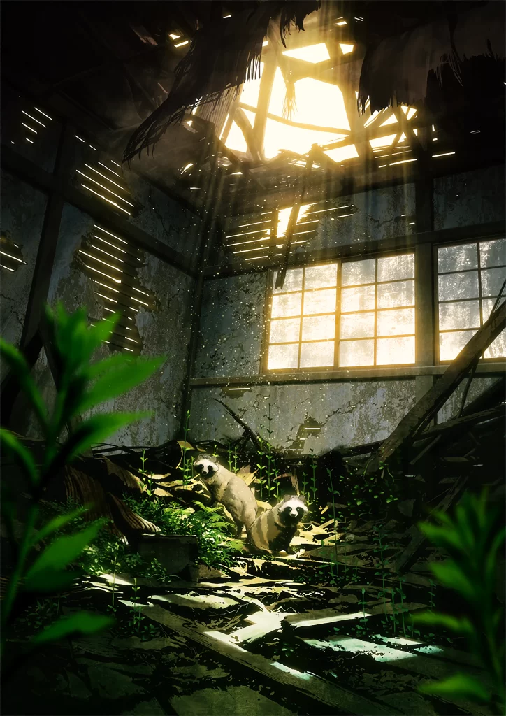 Abandoned Building Overgrown Plants Natural Light