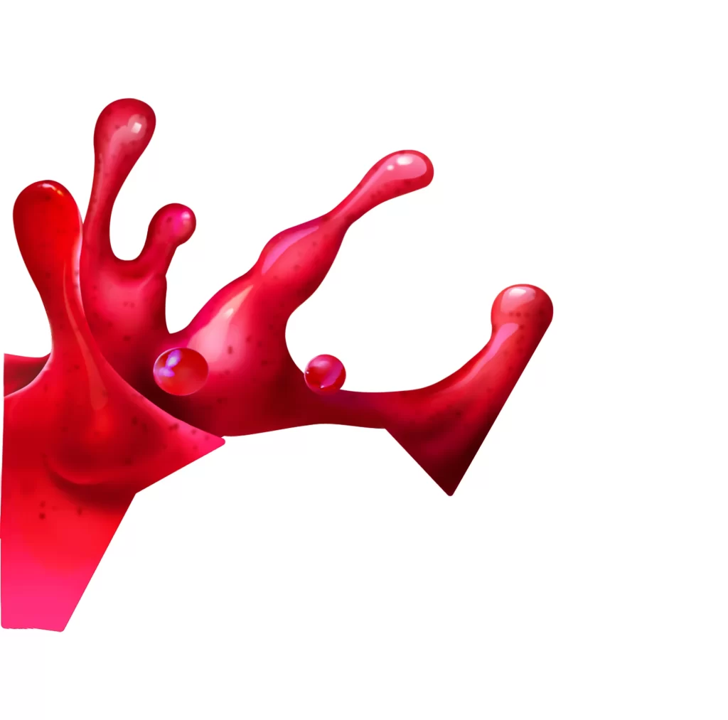 Abstract Art Red Fluid Shapes Dynamic