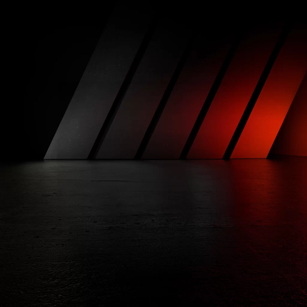 Abstract Black Red Geometric