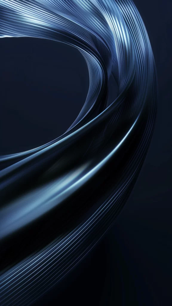 Abstract Blue Black Curved Lines Futuristic