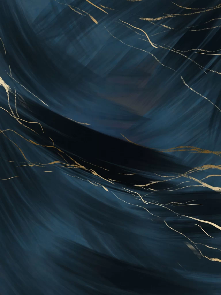 Abstract Blue Black Gold Lines