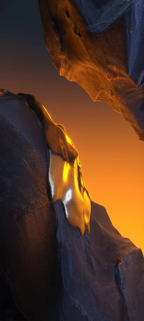 Abstract Golden Blue Warm Dramatic
