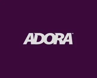 Adora Logo White Purple