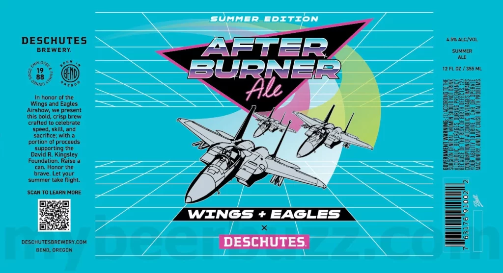 After Burner Ale Turquoise Black Retro