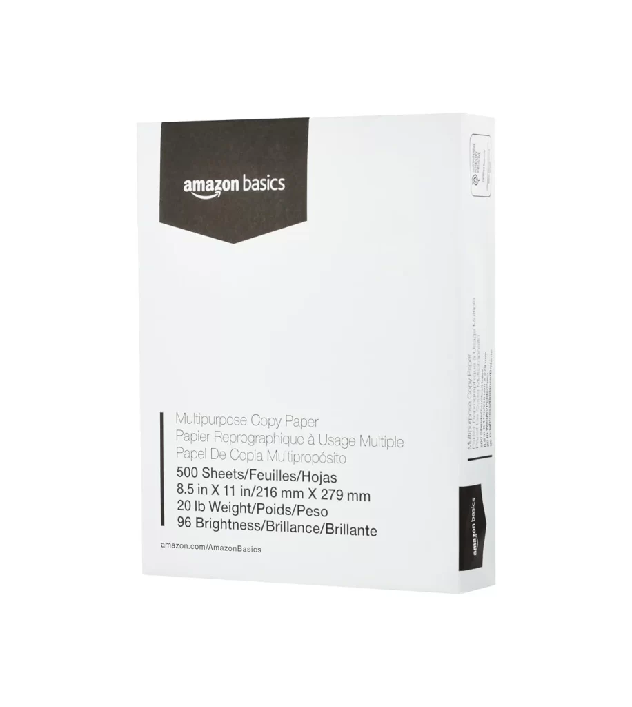 Amazon Basics Multipurpose Copy Paper Packaging