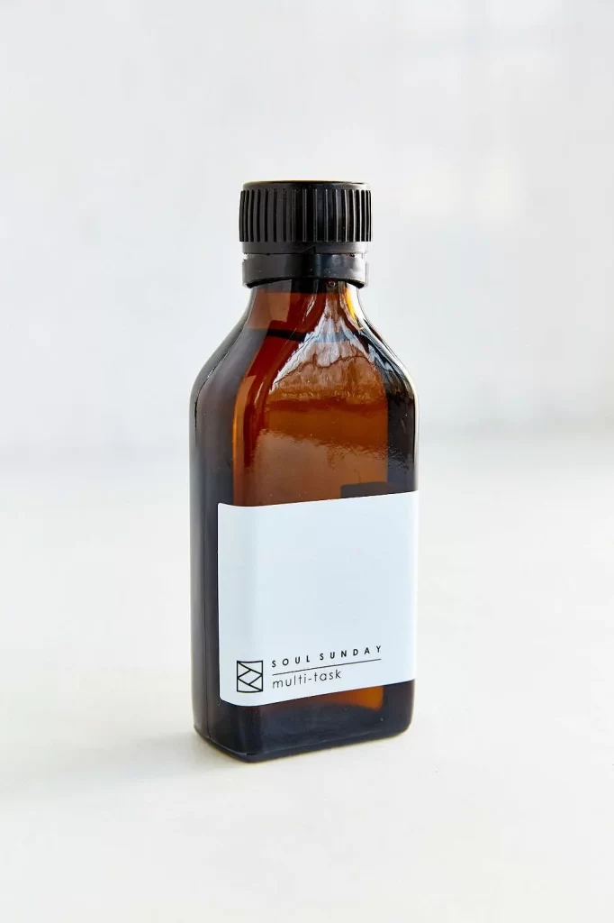 Amber Glass Bottle Simple Design Skincare Multi-task