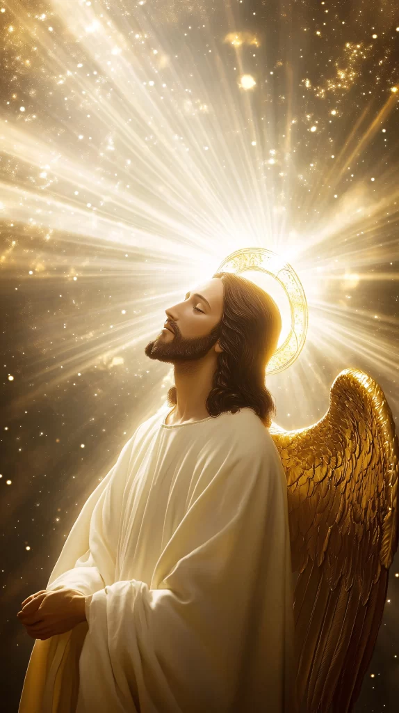 Angel Golden Light Halo Wings