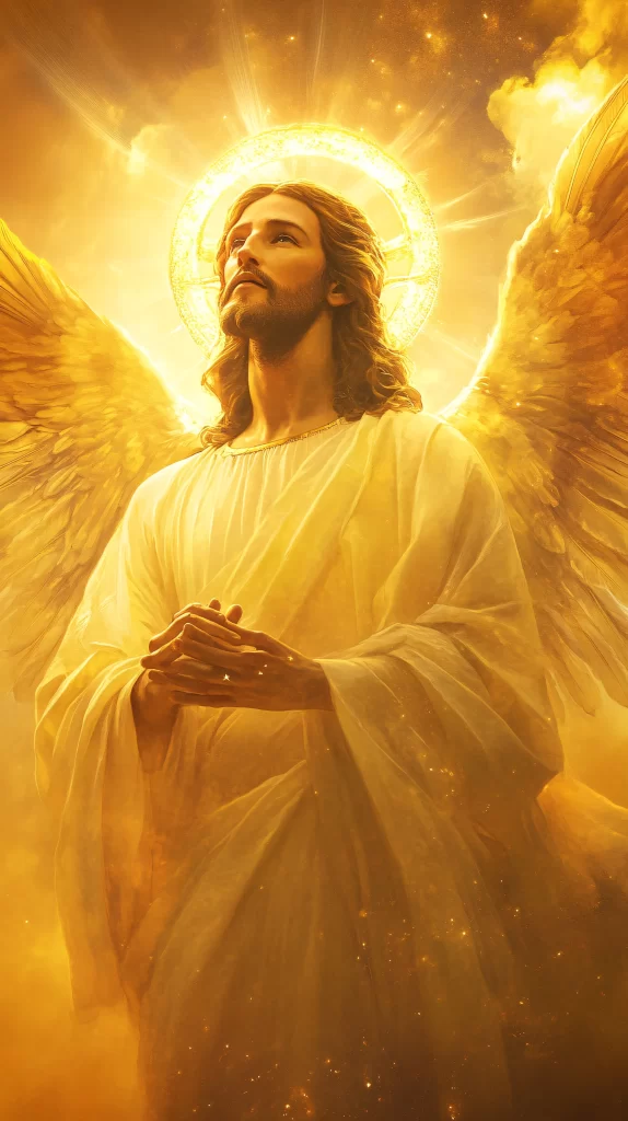 Angel Golden Light Halo Wings