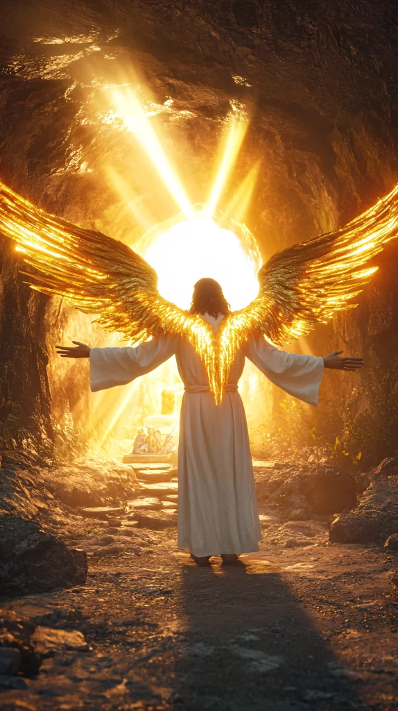 Angel Golden Wings Light Cave 774