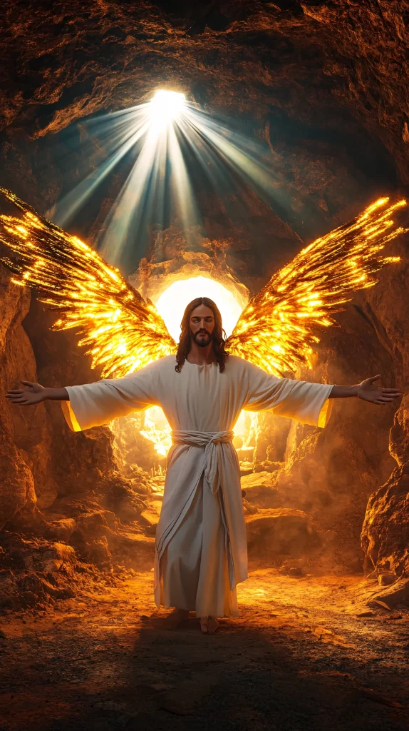 Angel Golden Wings Light Cave 826