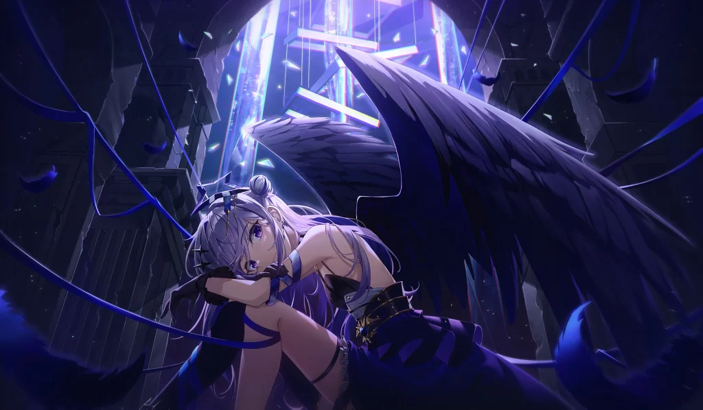 Angel Purple Blue Gothic Fantasy