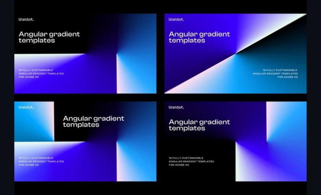 Angular Gradient Templates Adobe XD Blue