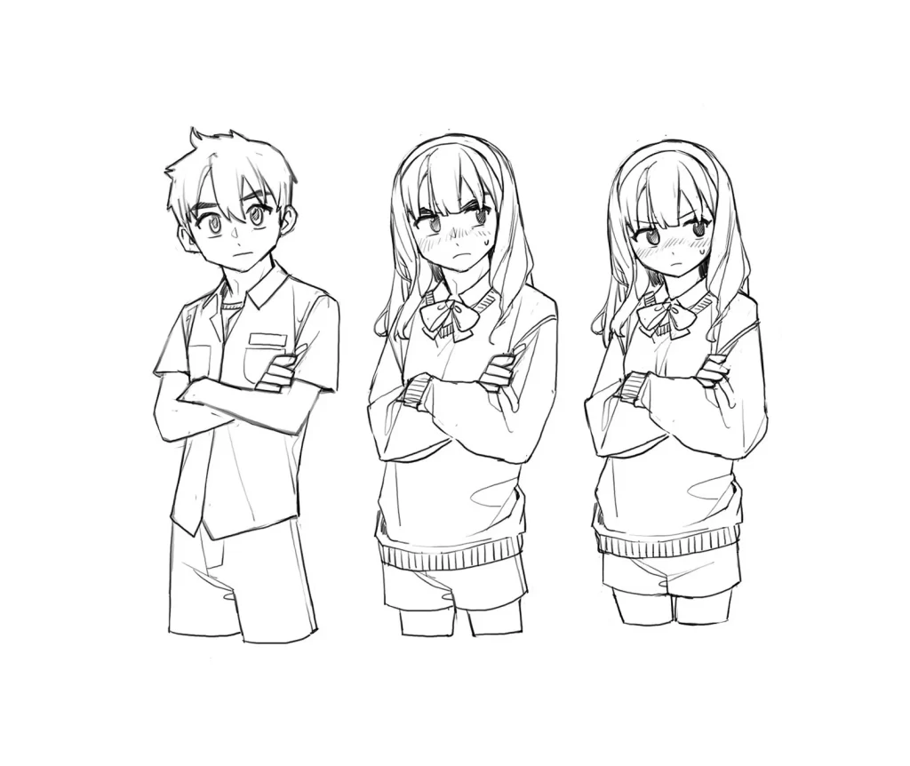 Anime Boy Girl School Uniforms Black