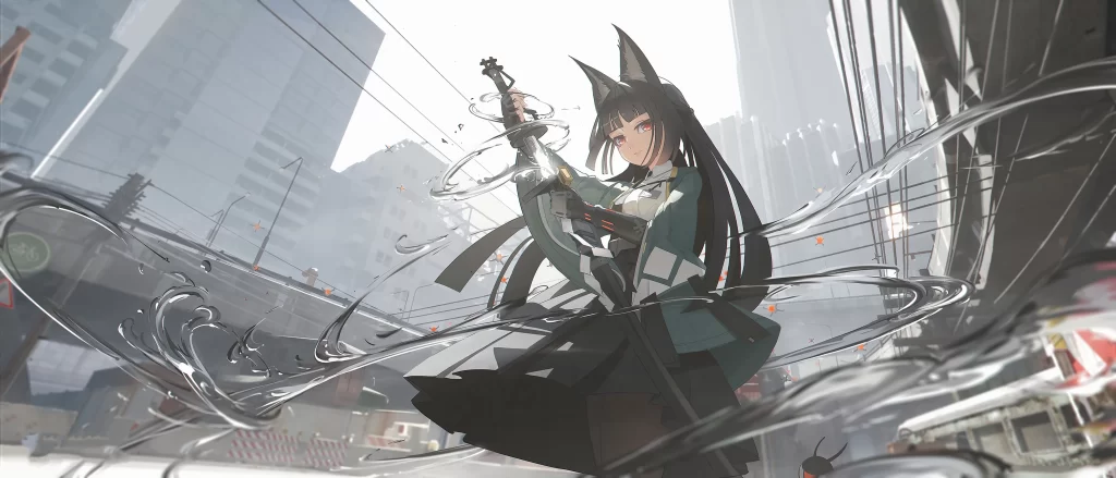 Anime Character Black And White Urban