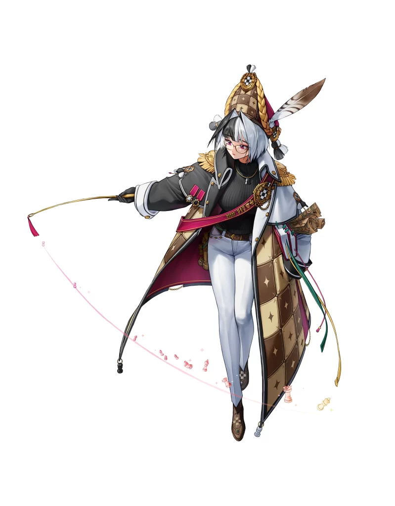 Anime Character Gold White Red Chess