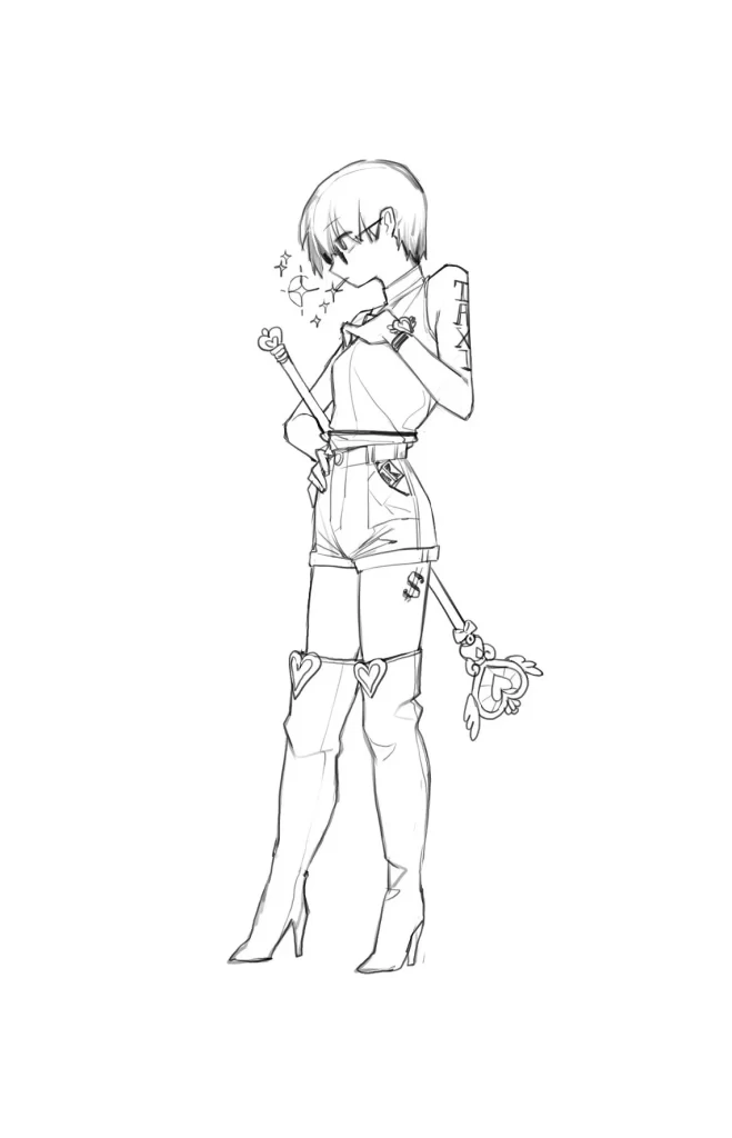 Anime Character Monochrome