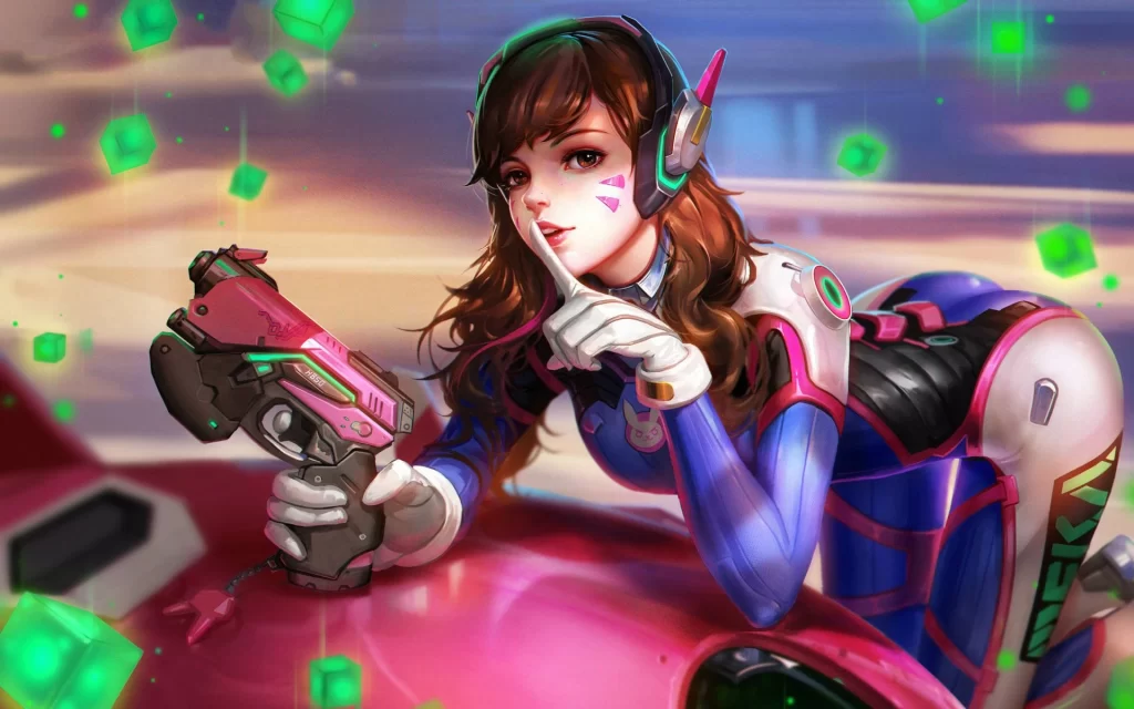 Anime Character Pink Blue Sci 2