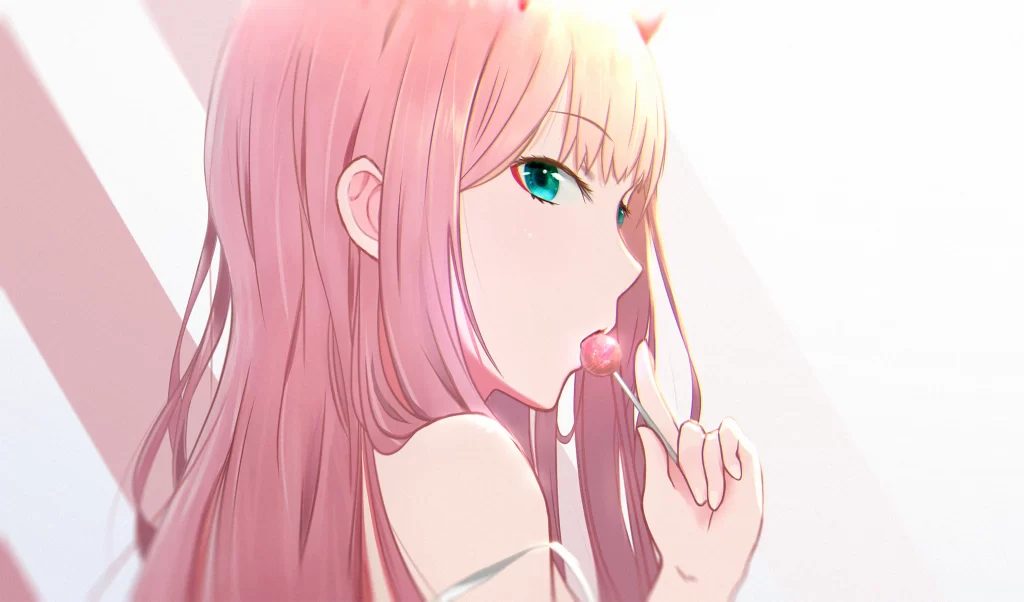 Anime Character Pink Hair Blue Eyes