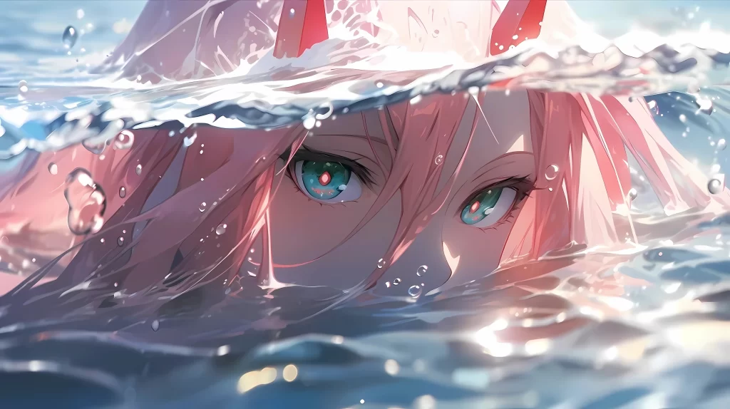 Anime Character Pink Hair Green Eyes