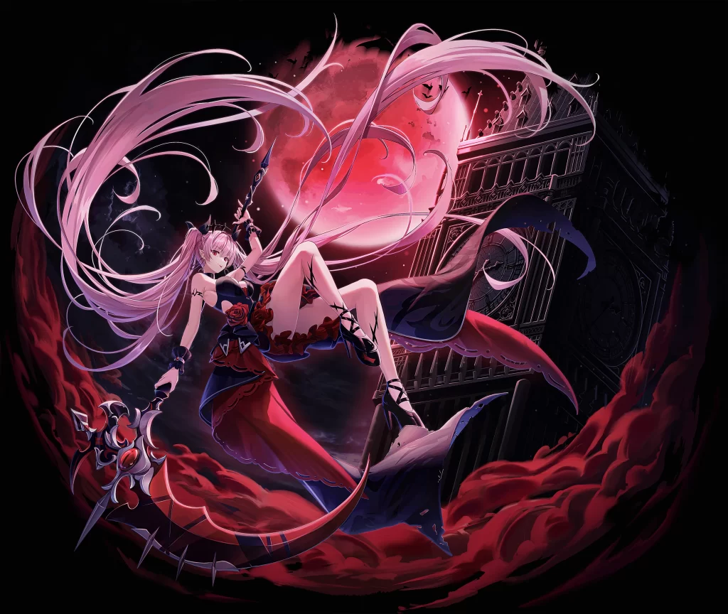 Anime Character Pink Red Gothic Fantasy