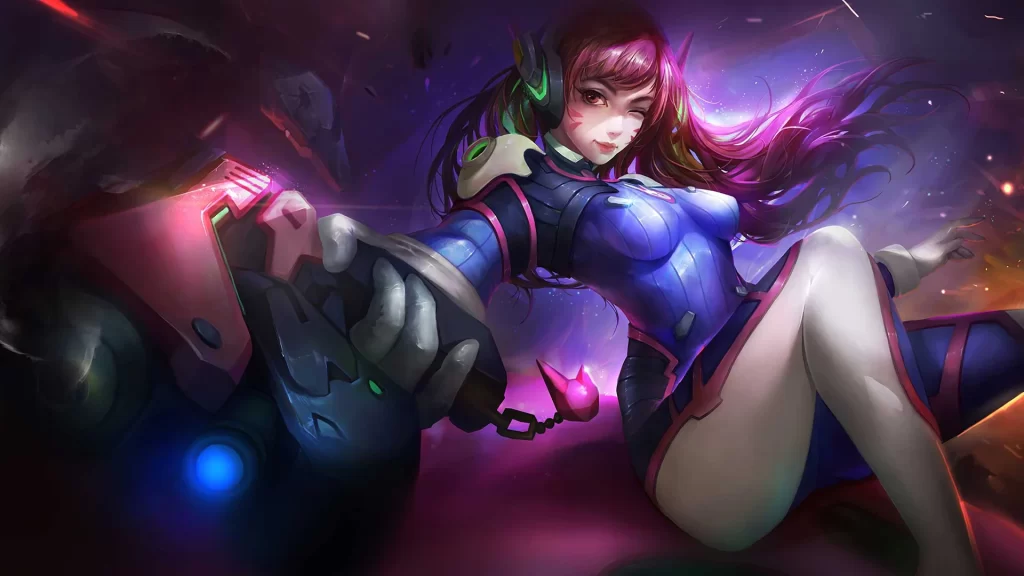 Anime Character Purple Blue Sci Fi