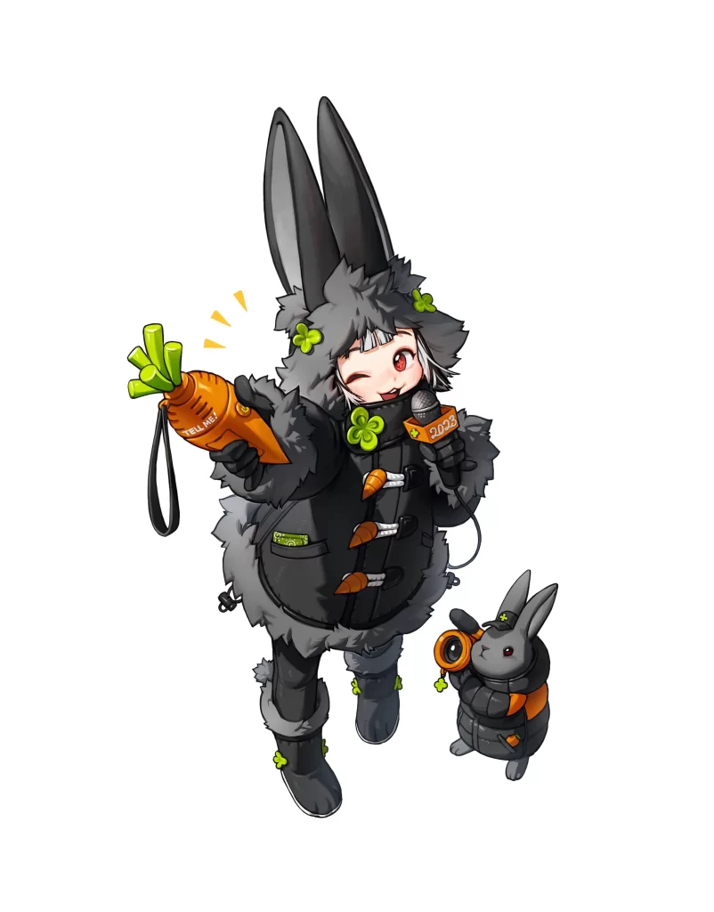 Anime Character Rabbit Costume Black
