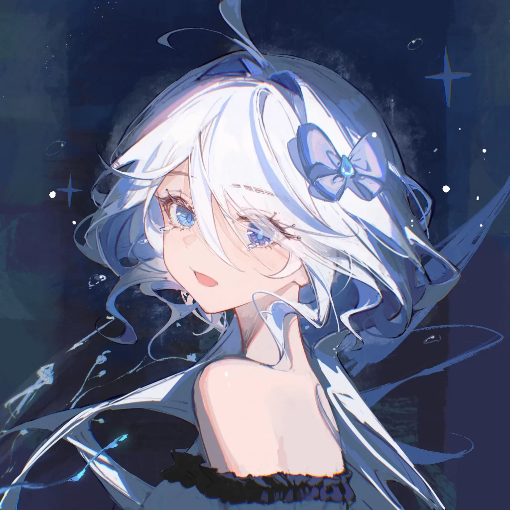 Anime Character White Hair Blue Eyes