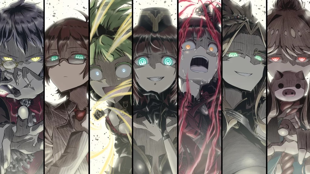 Anime Characters Dark Tones Fantasy Dynamic
