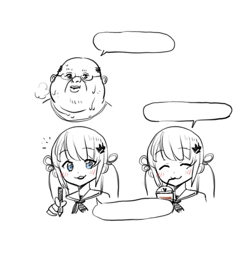 Anime School Uniform Comic Scene