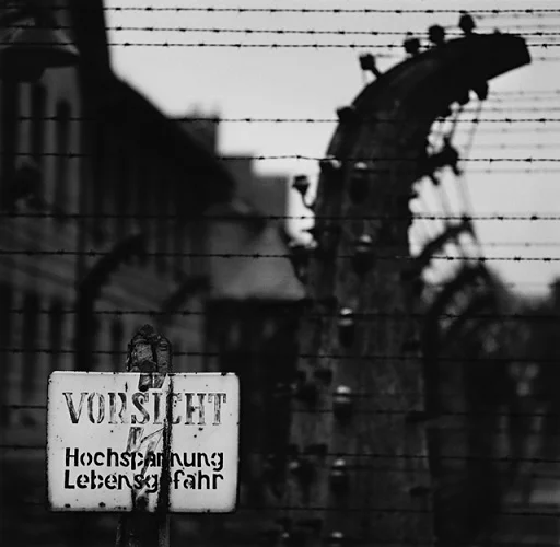 Architecture Barbed Wire Signage High Contrast Mysterious