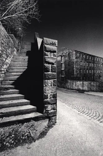 Architecture Dramatic Textured High Contrast Mysterious Cityscape