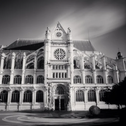 Architecture Gothic Cathedral High Contrast Dramatic Atmospheric