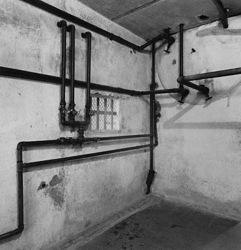 Architecture Industrial Pipes High Contrast Textured Mysterious