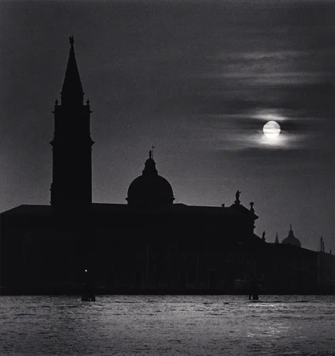 Architecture Moonlit Silhouette Dramatic High Contrast Mysterious