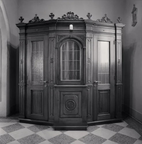 Architecture Ornate Woodwork Textured High Contrast Mysterious
