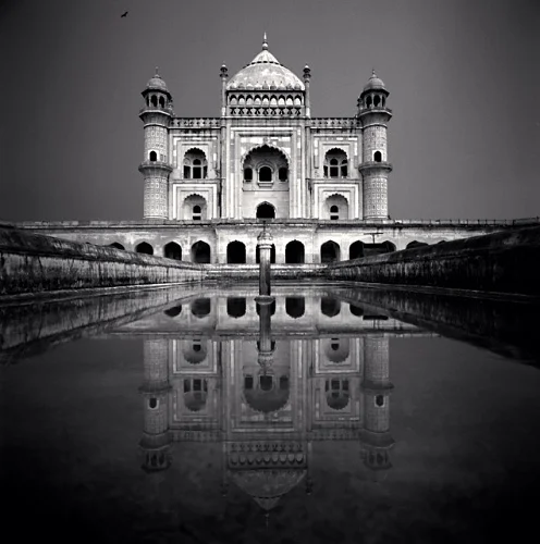 Architecture Reflective Symmetrical Monochrome Monumental Dramatic