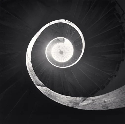 Architecture Spiral Staircase High Contrast Dramatic Mysterious