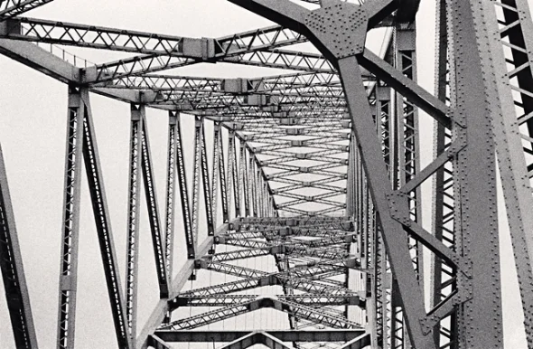 Architecture Steel Structure Industrial High Contrast Geometric Patterns