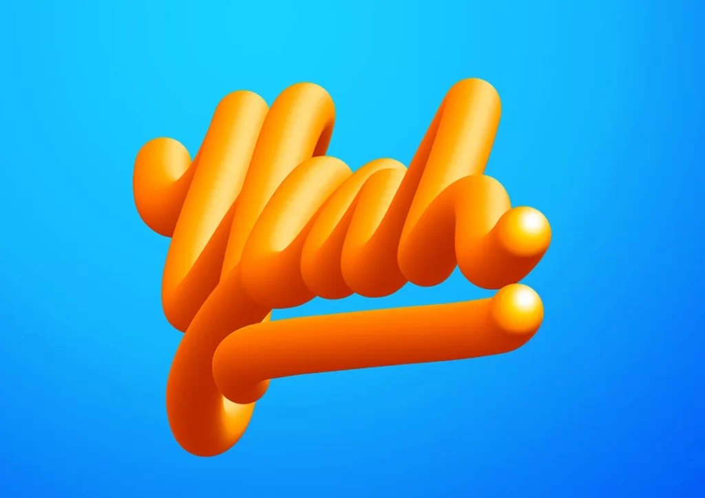 Art Orange Blue 3d