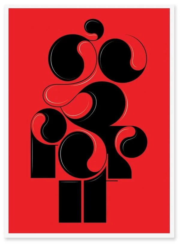 Art Red Black Poster