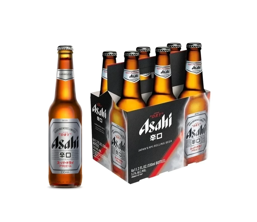 Asahi Beer Amber Black White Red