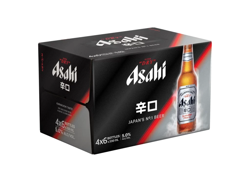Asahi Beer Black Red White Japanese