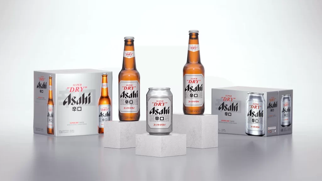 Asahi Beer Brown White