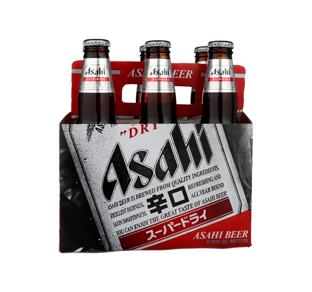 Asahi Beer Red White Black Packaging