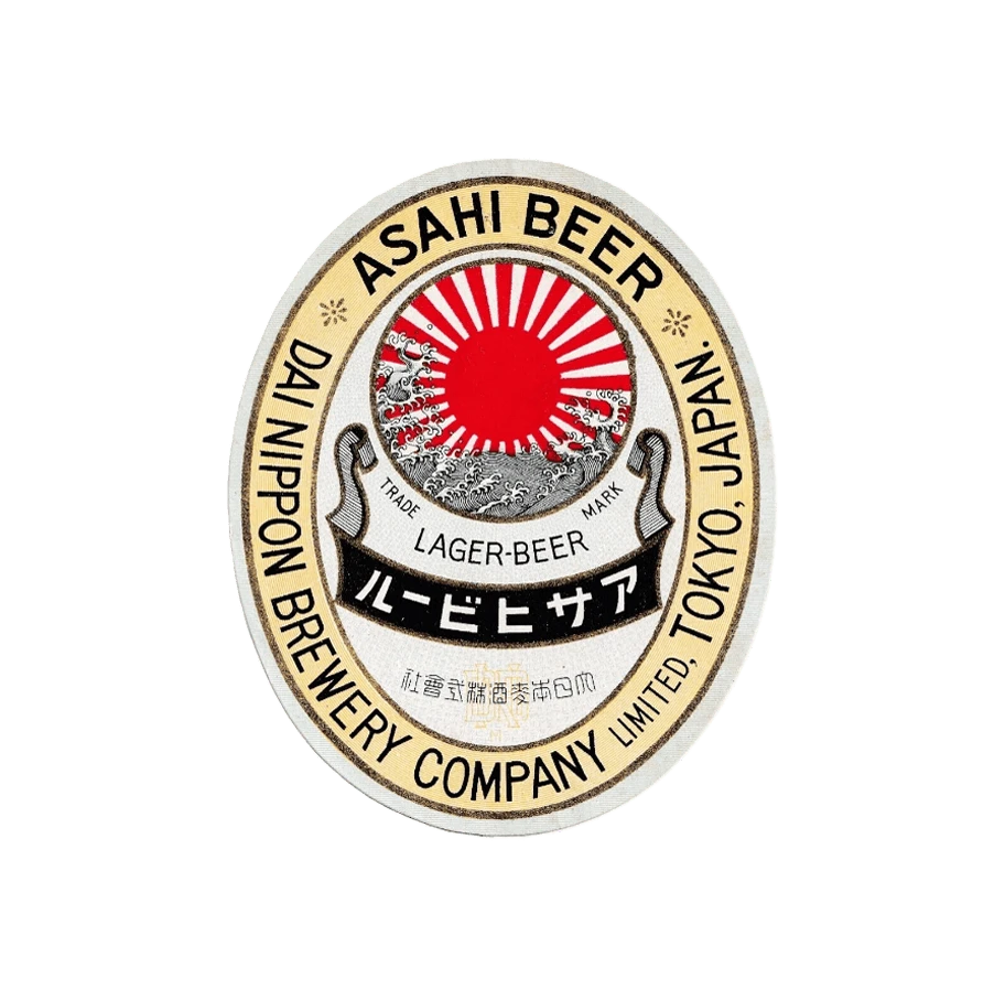 Asahi Beer Red White Gold Traditional