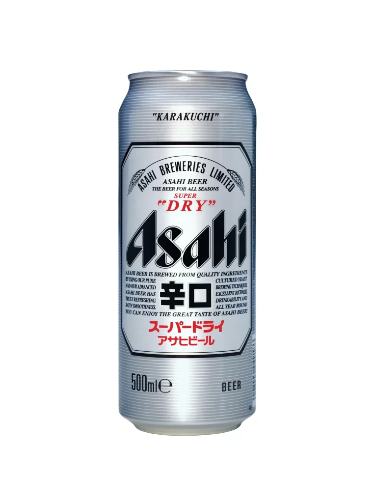 Asahi Beer Silver Black Red White