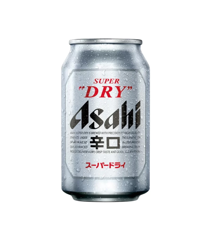 Asahi Beer Silver Red Black