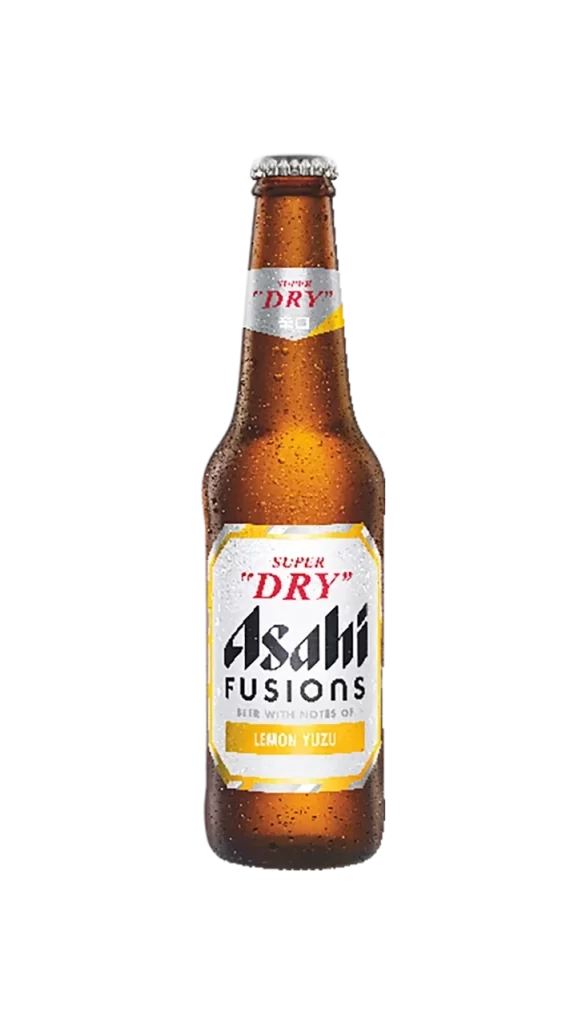 Asahi Fusions Lemon Yuzu Brown White